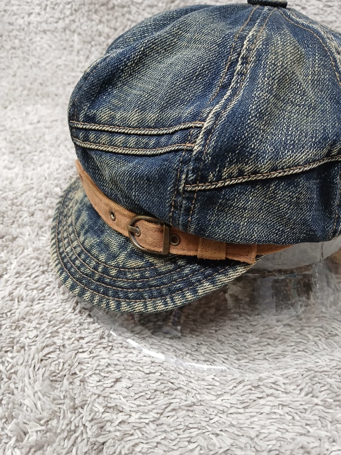 빈티지 버클 포인트 데님 빵모자 상품이미지4