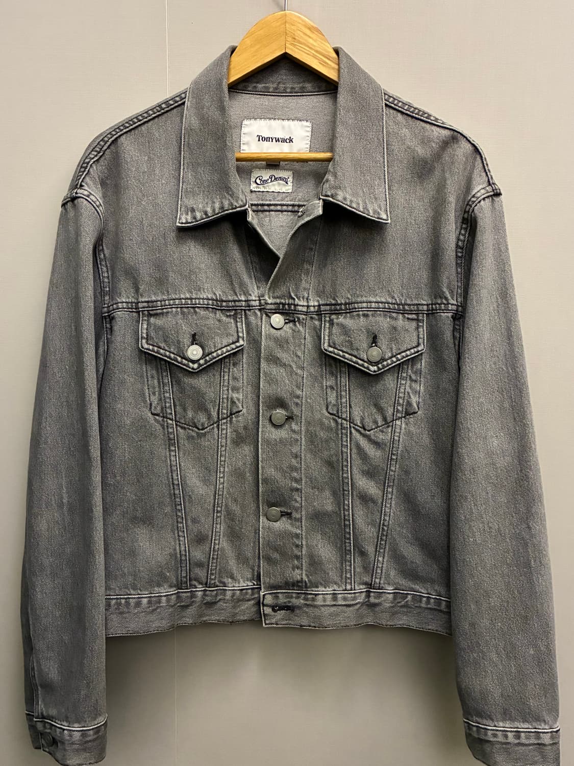 (XL)토니웩 콘 데님 3타입 트러커자켓 데님자켓 워시드그레이 흑청 상품이미지1