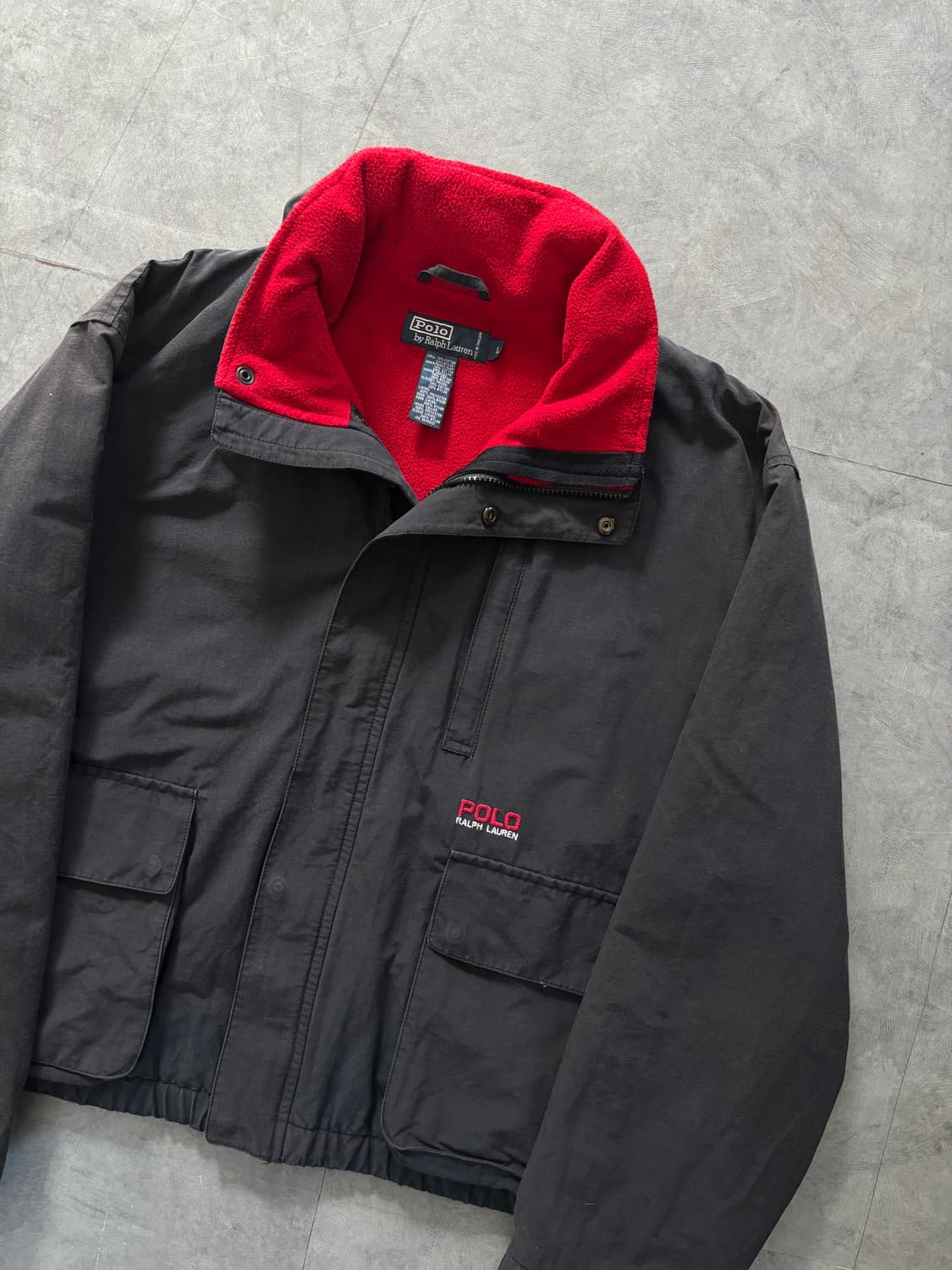 Polo 폴로 랄프로렌 90‘s 블랙 플리스 파카 상품이미지1