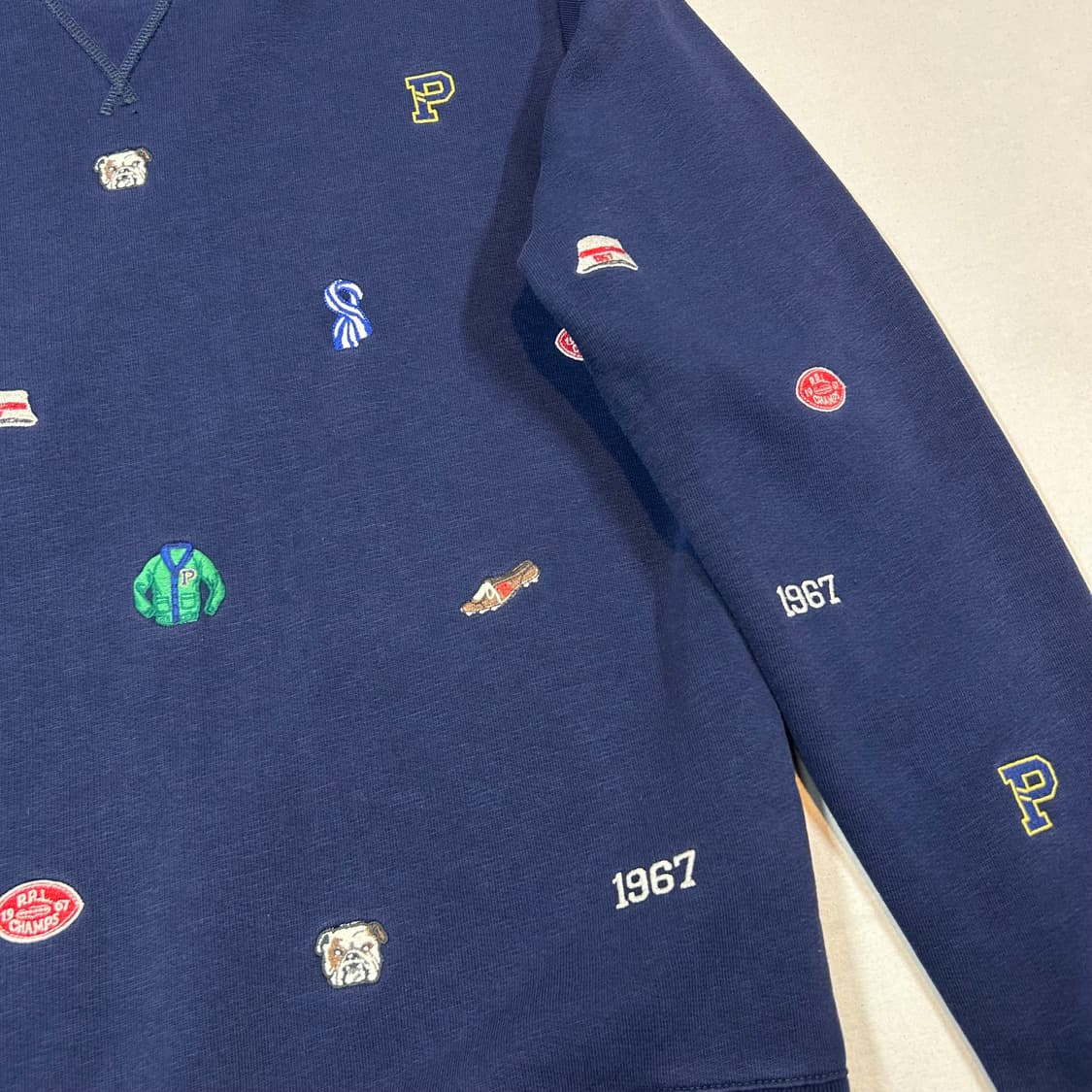 M) 폴로 랄프로렌 네이비 엠브로이드 자수 맨투맨 상품이미지3