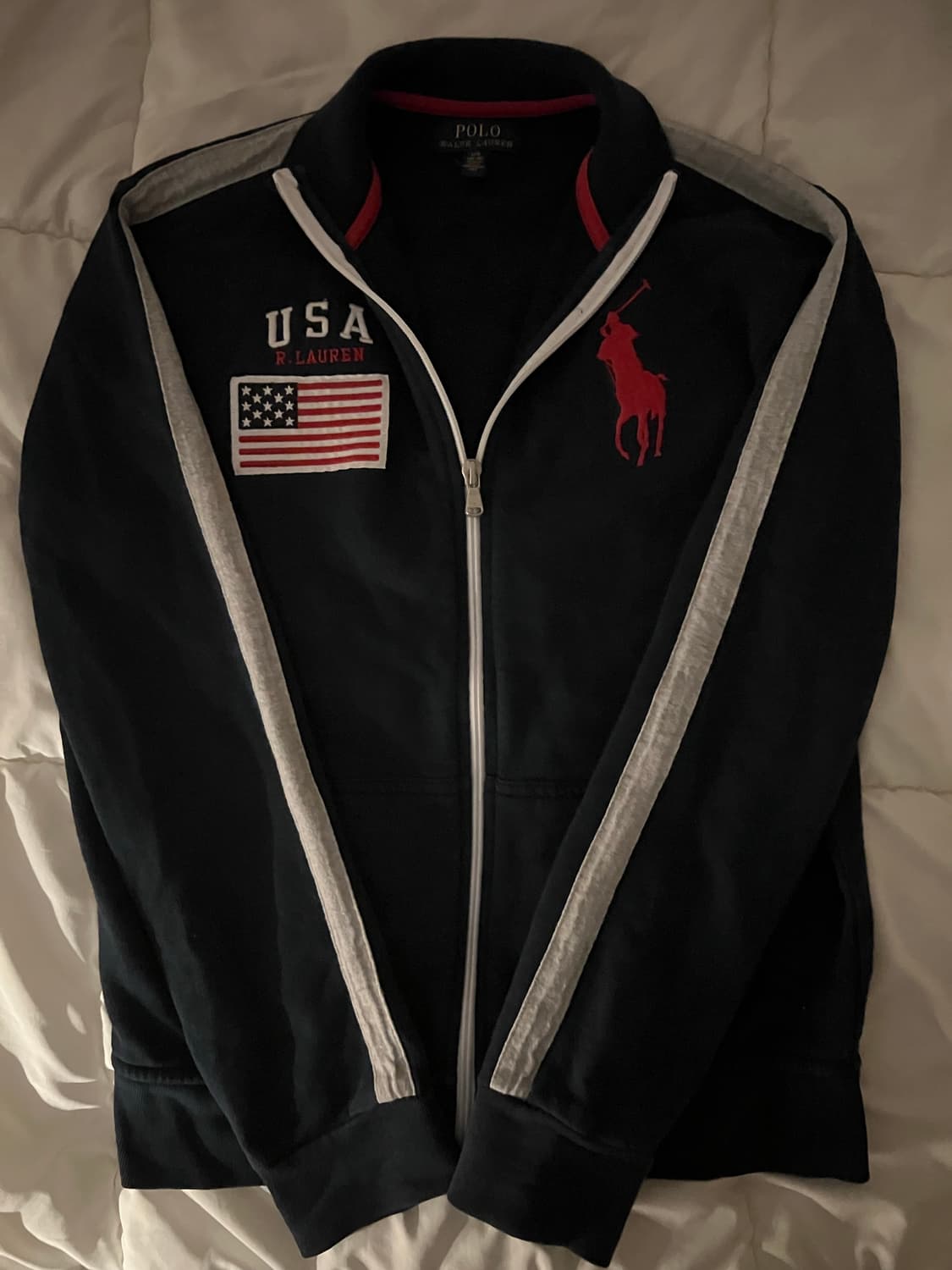 폴로 네이비 빅포니 성조기 집업  상품이미지1