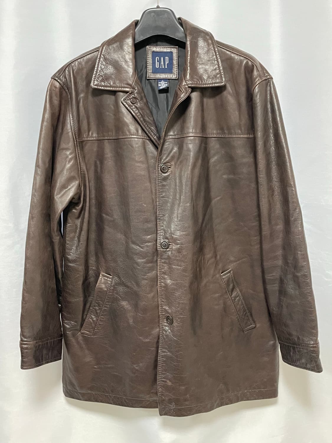 [D.O Archives] 90s 올드갭 레더 카코트 브라운(L) 상품이미지2