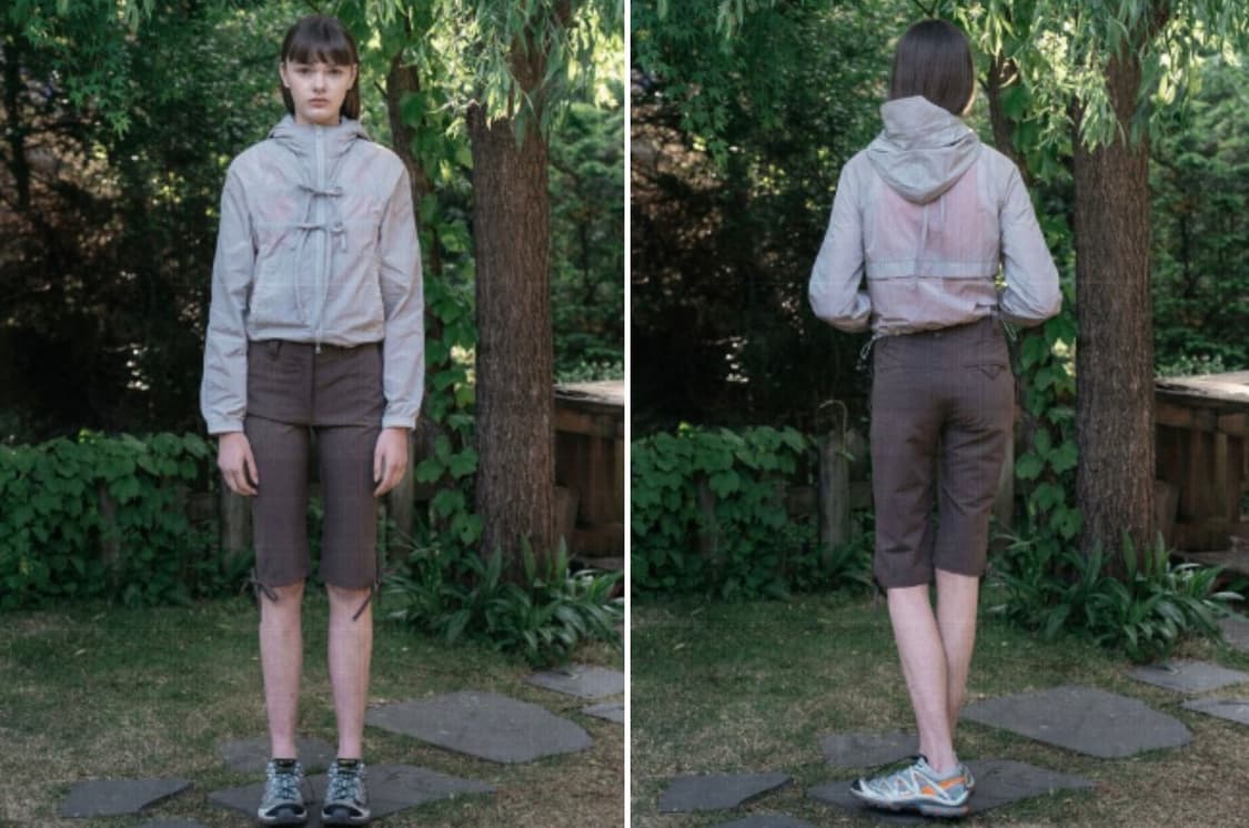 파르티멘토 우먼 쉬어 리본 트랙 자켓 라이트 그레이 상품이미지1