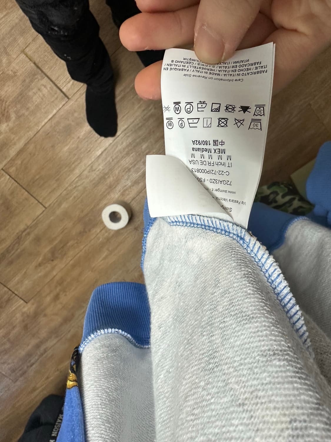 급처) 베르사체 진스 블루 바로크 후드집업 100 정품 상품이미지4