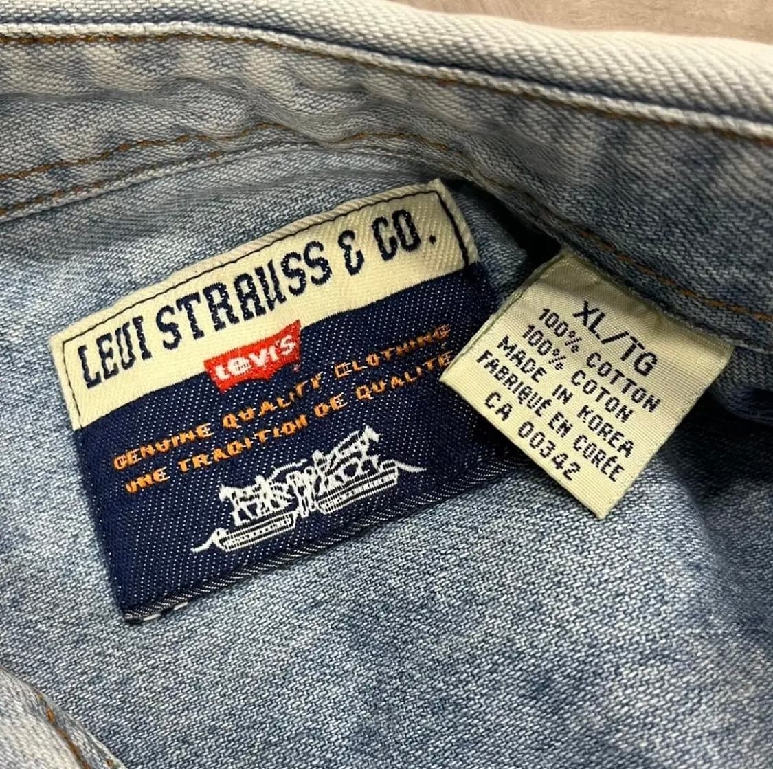 00s Levis 오랜지탭 데님 셔츠 (110) 상품이미지5