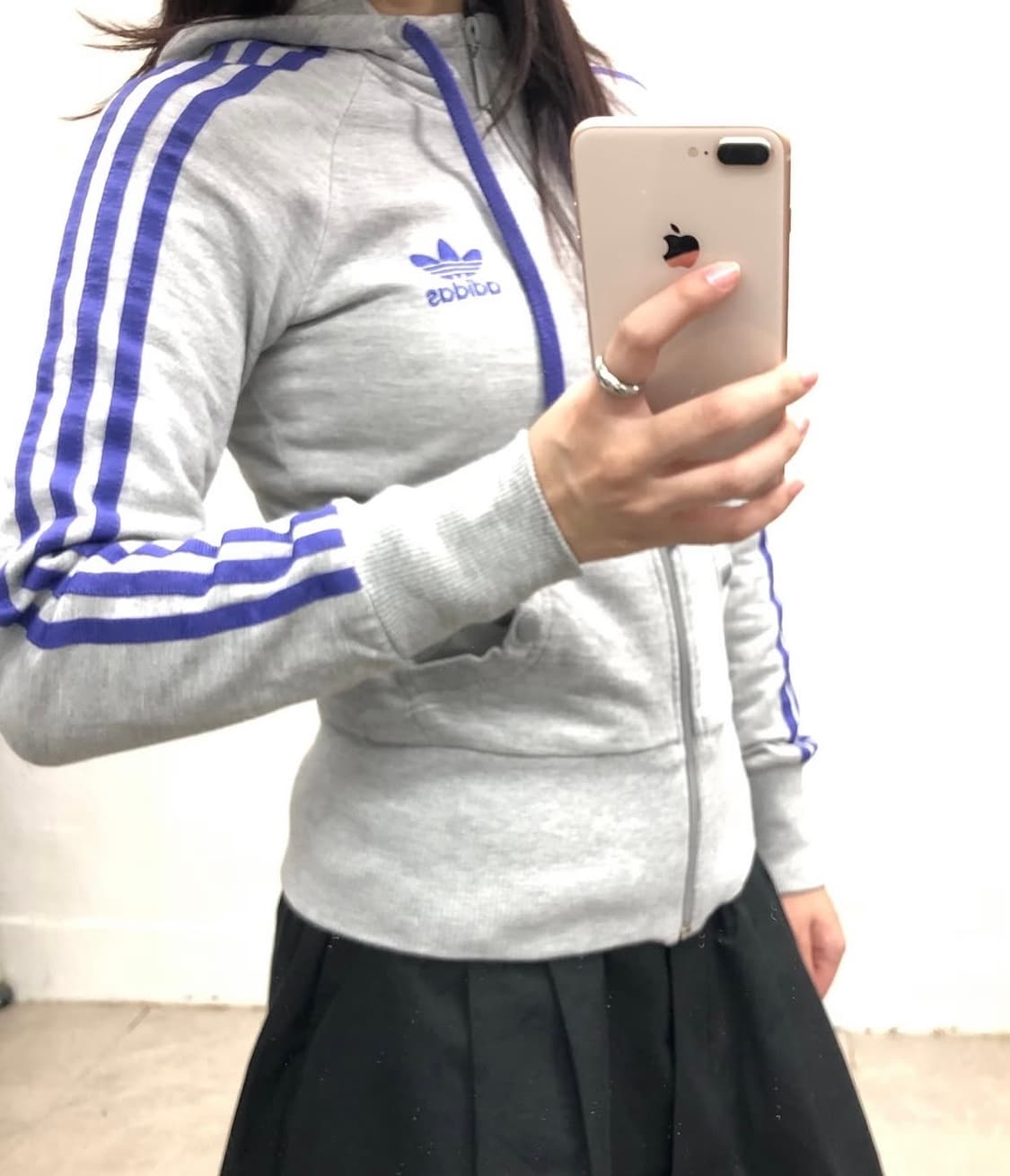 아디다스 딱붙핏 후드 집업 상품이미지2