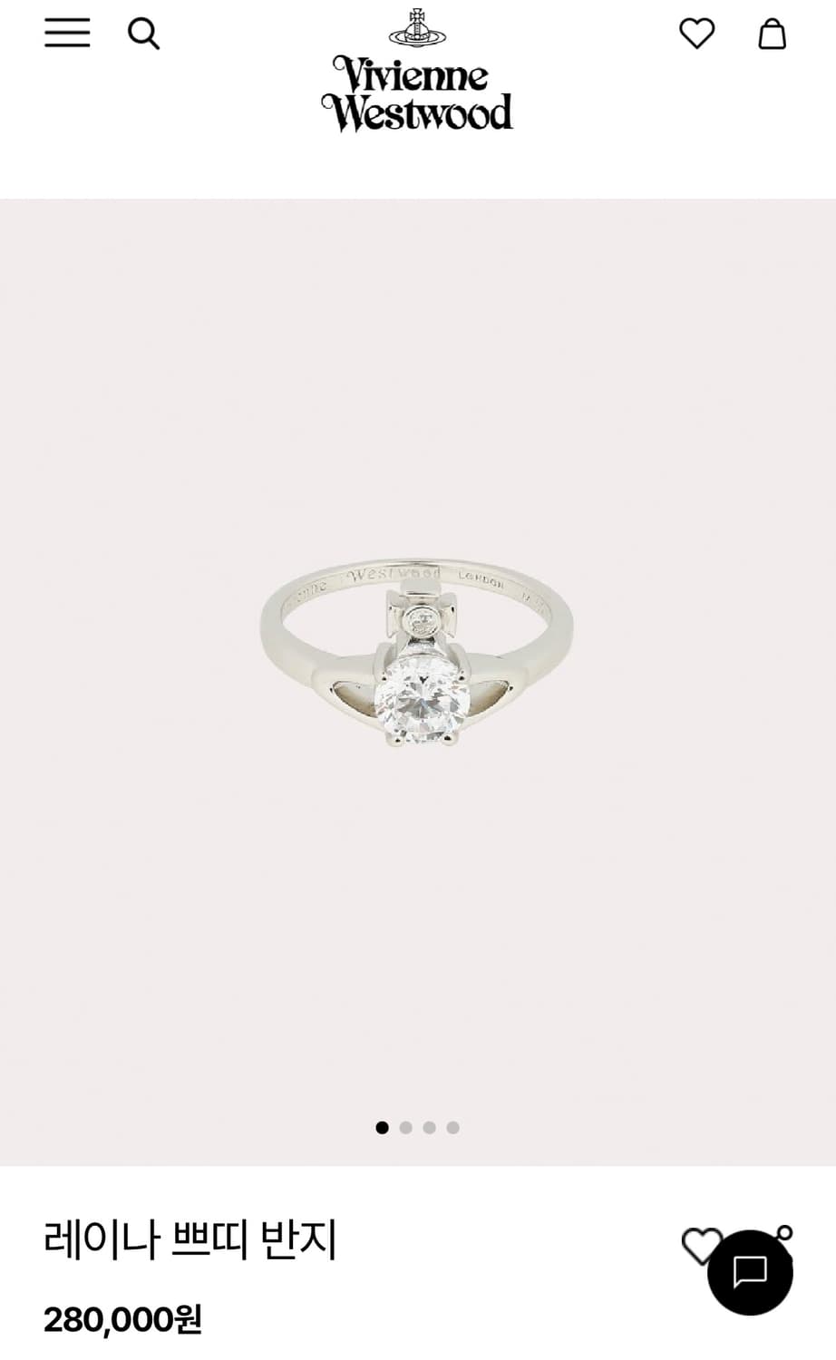 비비안웨스트우드 레이나 쁘띠 반지 풀박 XL 상품이미지1