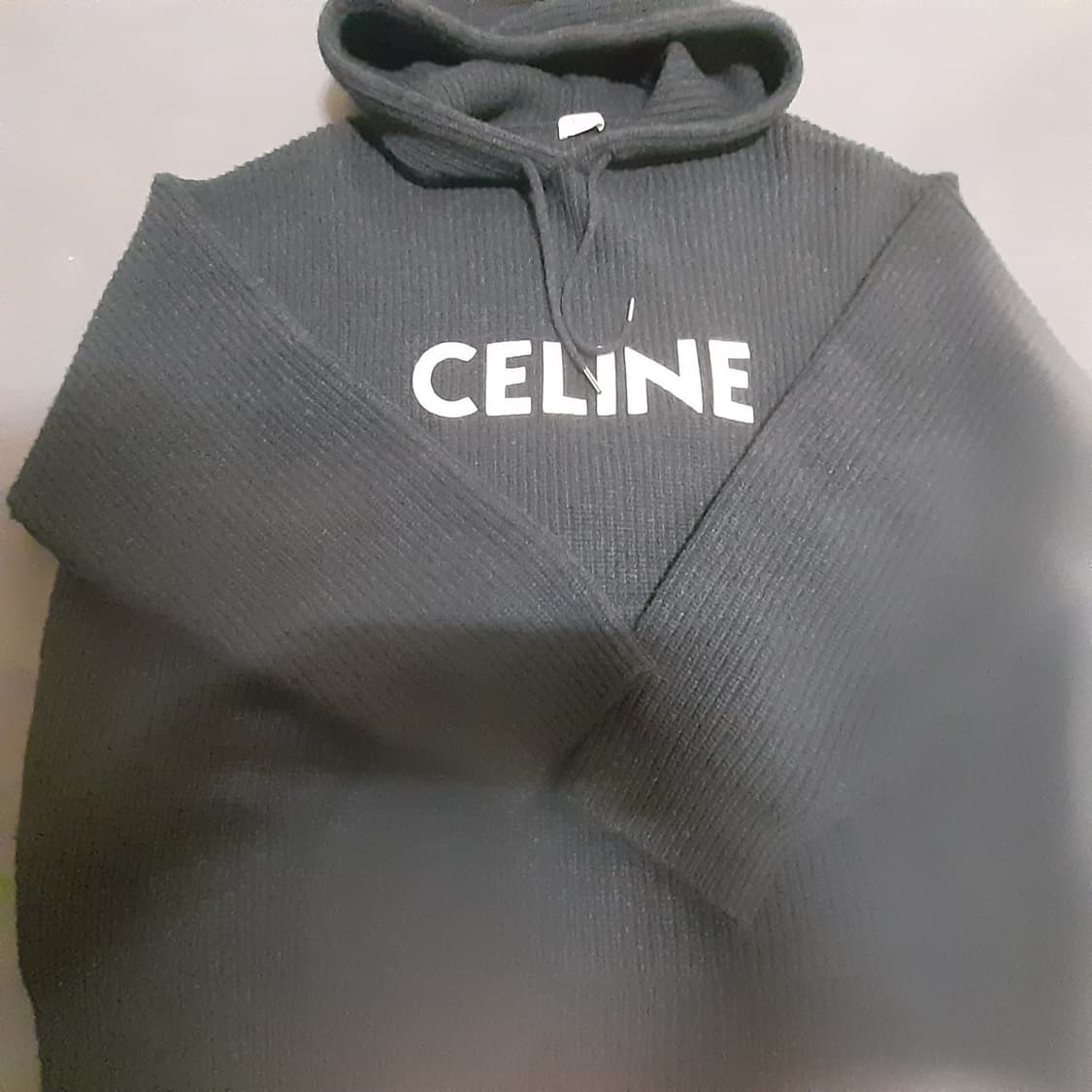 백화점판 셀린느 리브드 니트 후드티 상품이미지1