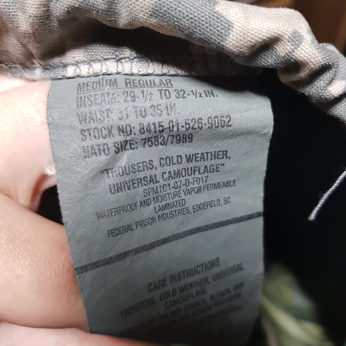 고어텍스 /미군 ACU 외피팬츠/USA /토225-안 상품이미지2