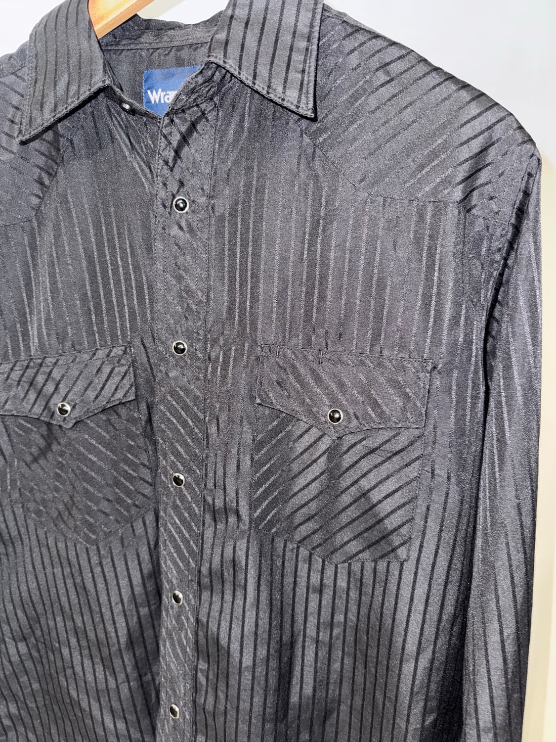 랭글러 블랙 스트라이프 셔츠 상품이미지2