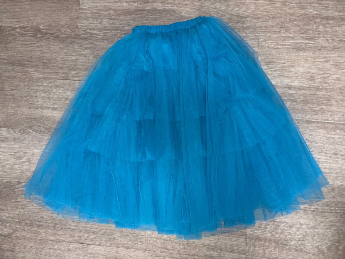 러프넥 ROUGHNECK Volume Tulle Skirt Blue 상품이미지1