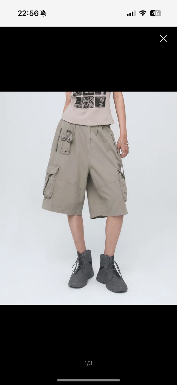 나체 WASHING CARGO HALF PANTS (UNISEX) 상품이미지2