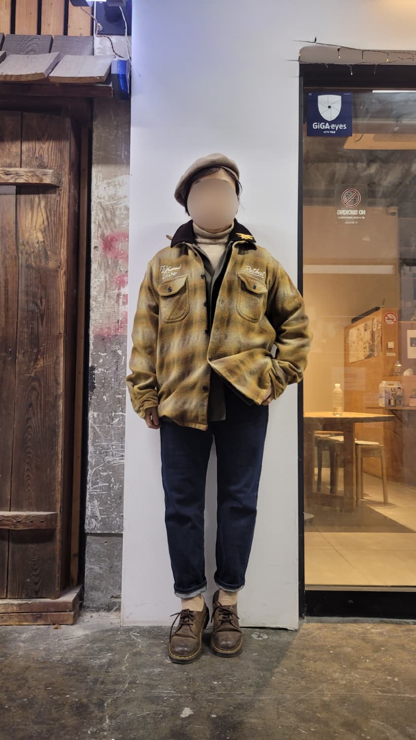 [RATBAT] 섀도우 체크 셔츠 자켓 상품이미지10