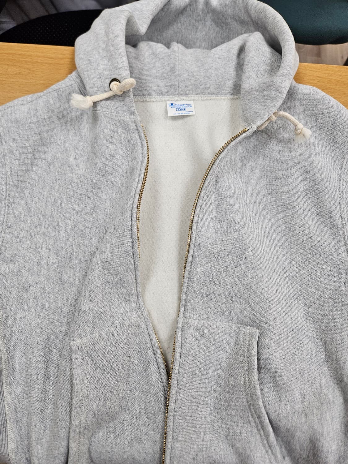 챔피온 리버스위브 후드집업 실버그레이 L 상품이미지5