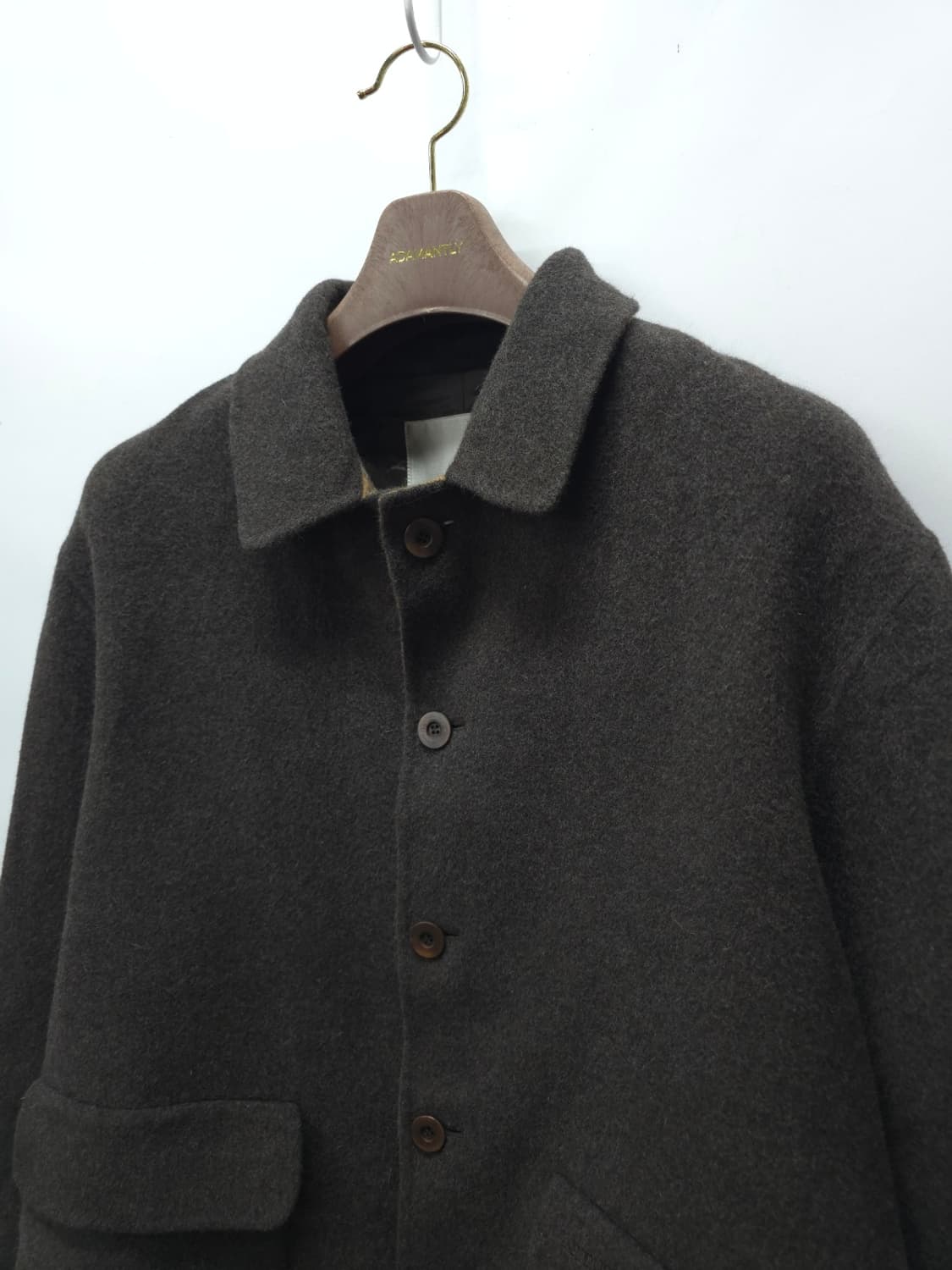 런던포그 남성 클래식 울 하프 코트 상품이미지4