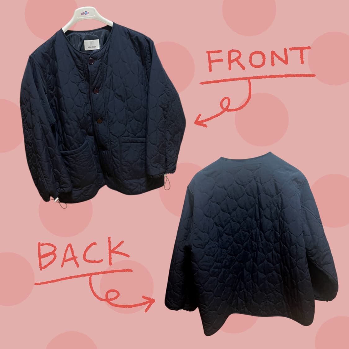 유카타st 네이비 퀼팅 누빔자켓 상품이미지3