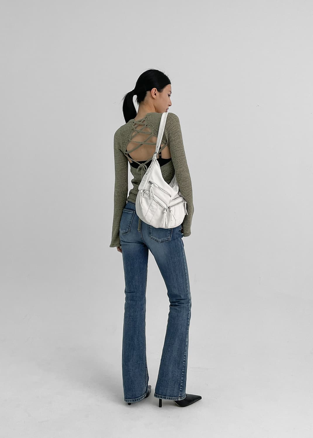 블랙업)로우웨이스트 진청 팬츠 S사이즈(품절상품) 상품이미지7