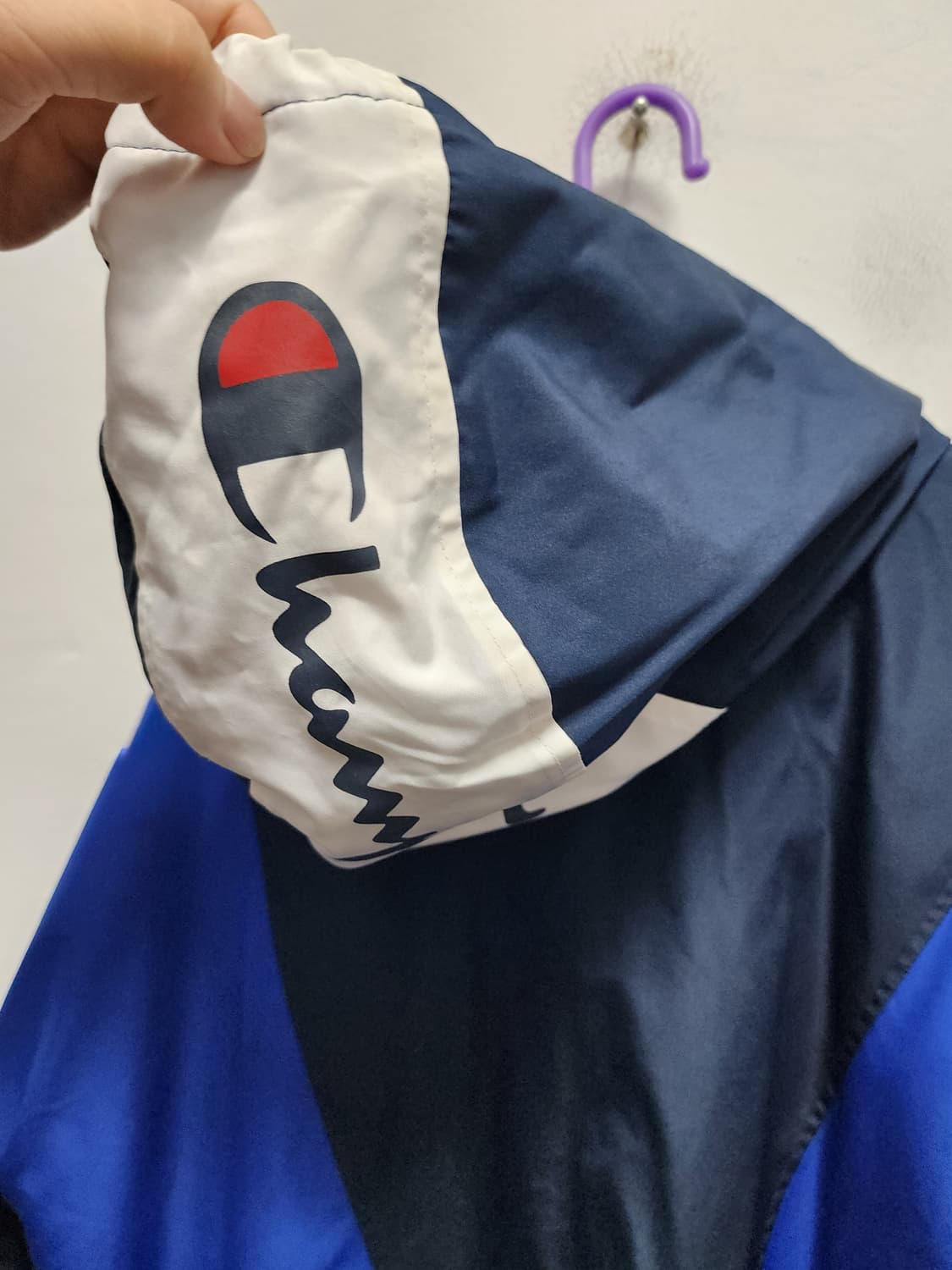 챔피온 컬러블록 누빔 후드아노락   상품이미지4