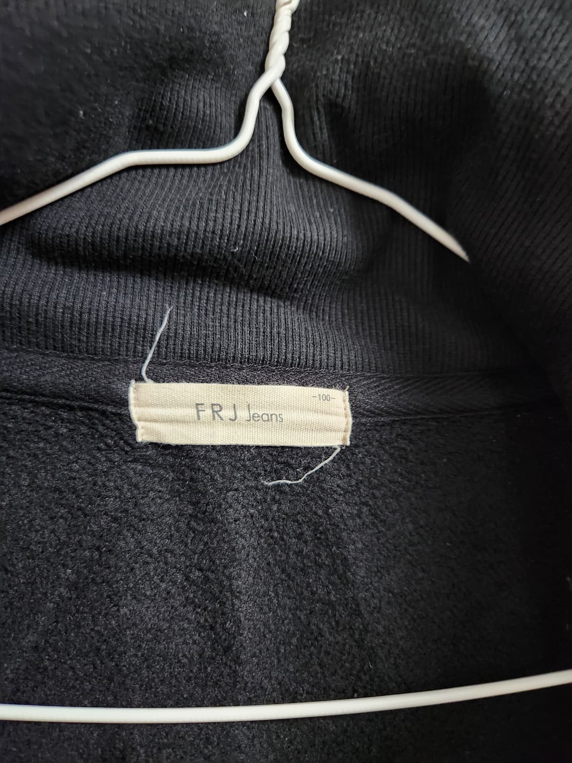 FRJ 진 블랙 약기모 집업 점퍼. 100 상품이미지5