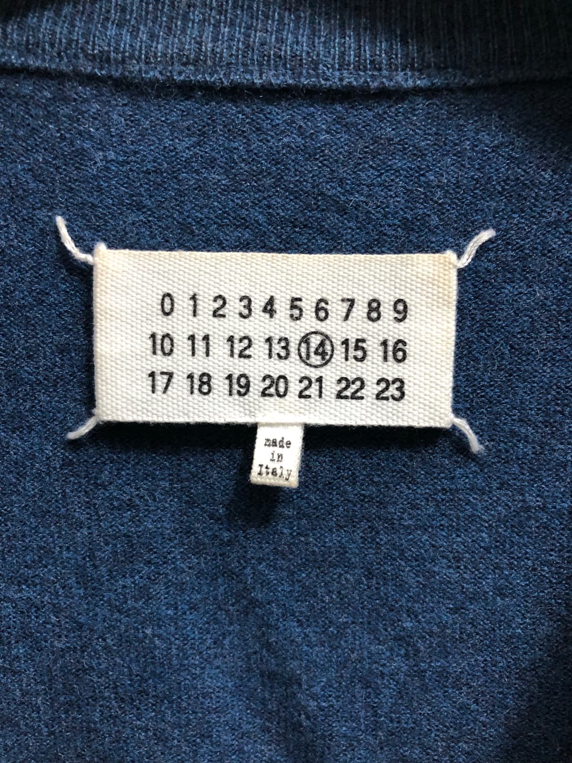 [S] 마르지엘라 엘보우 패치 가디건 블루 상품이미지5