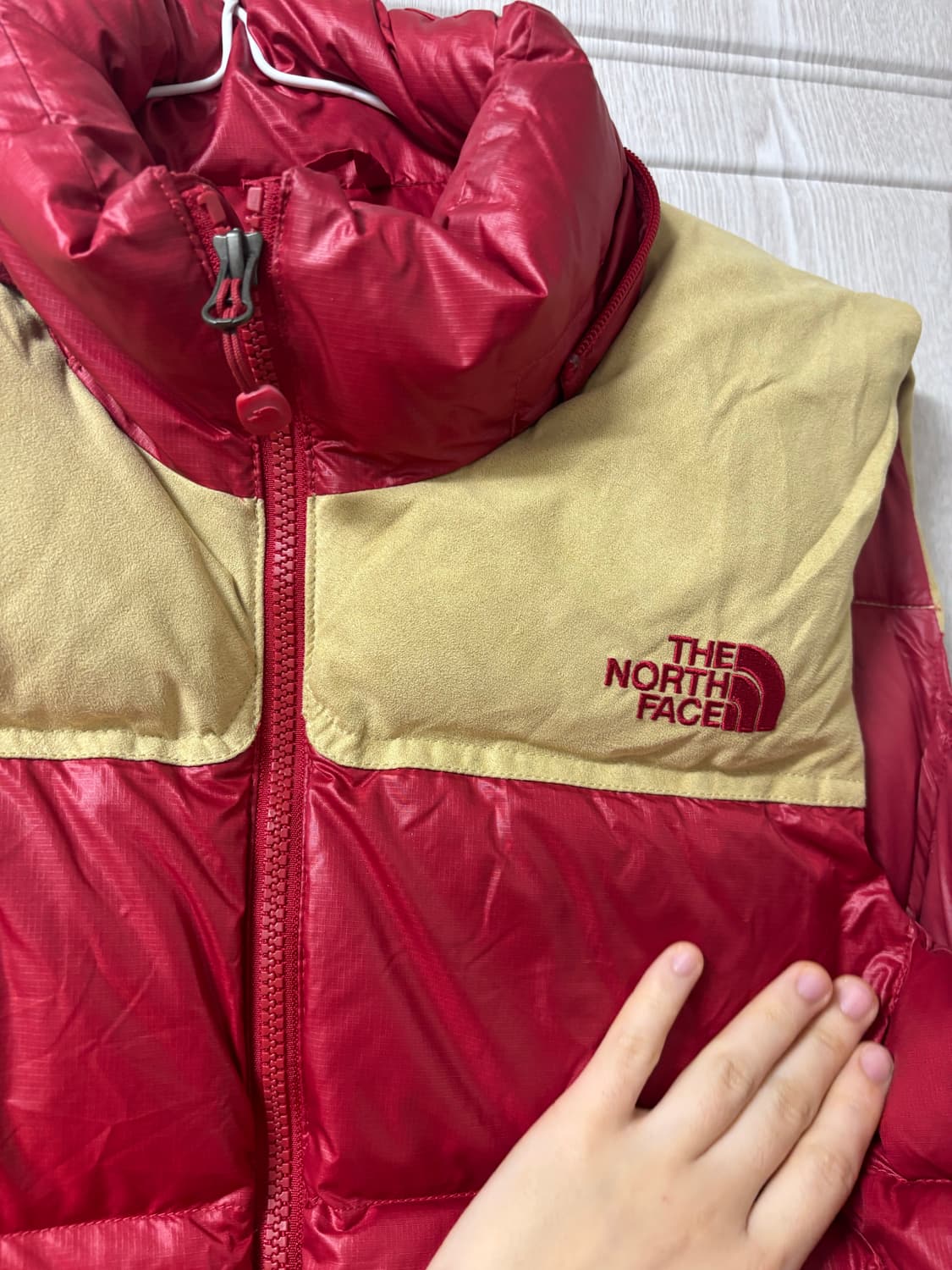 노페 레드 패딩쪼끼 상품이미지2