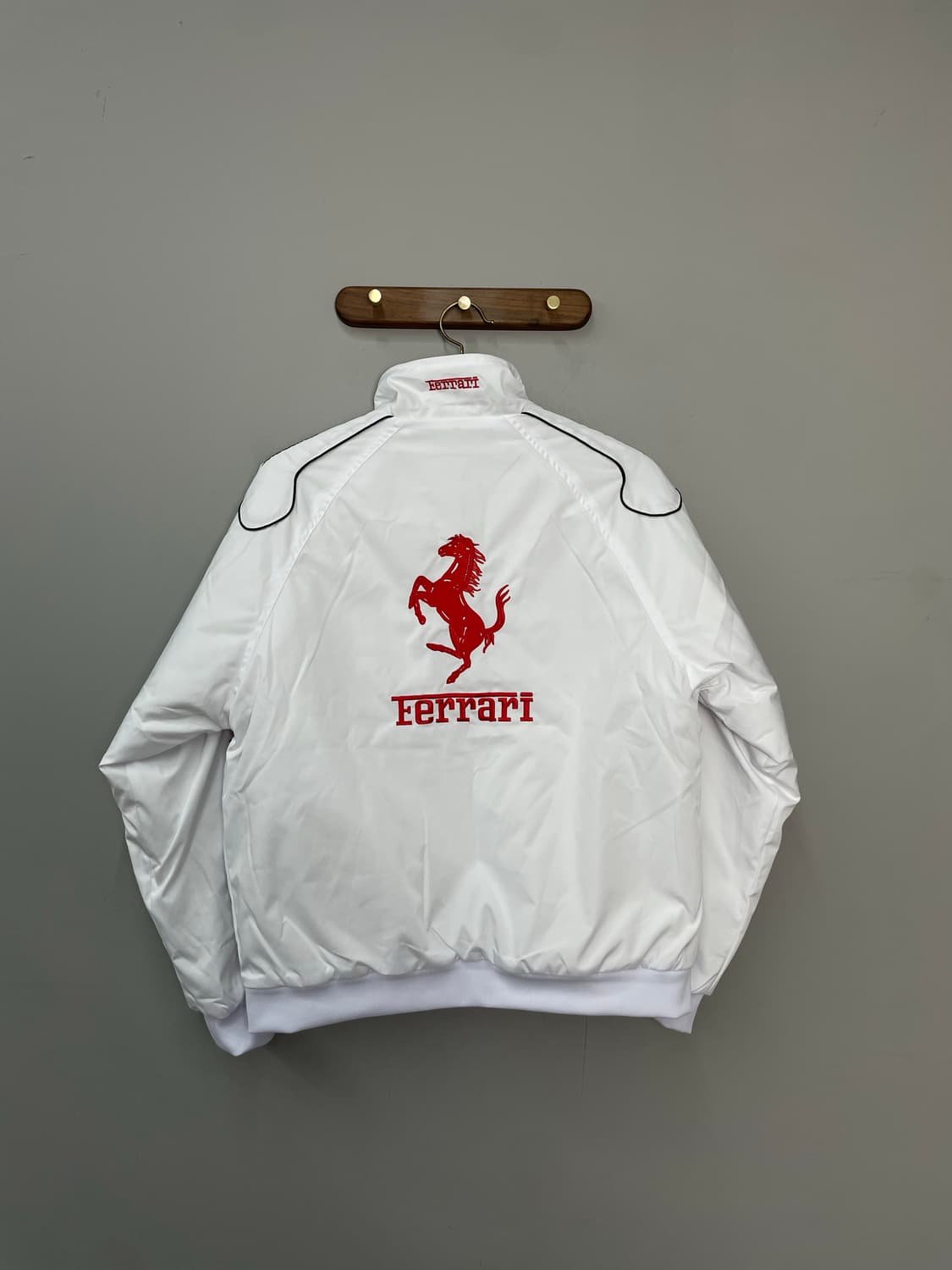 페라리 빈티지 레이싱 화이트 점퍼 H2459 상품이미지5