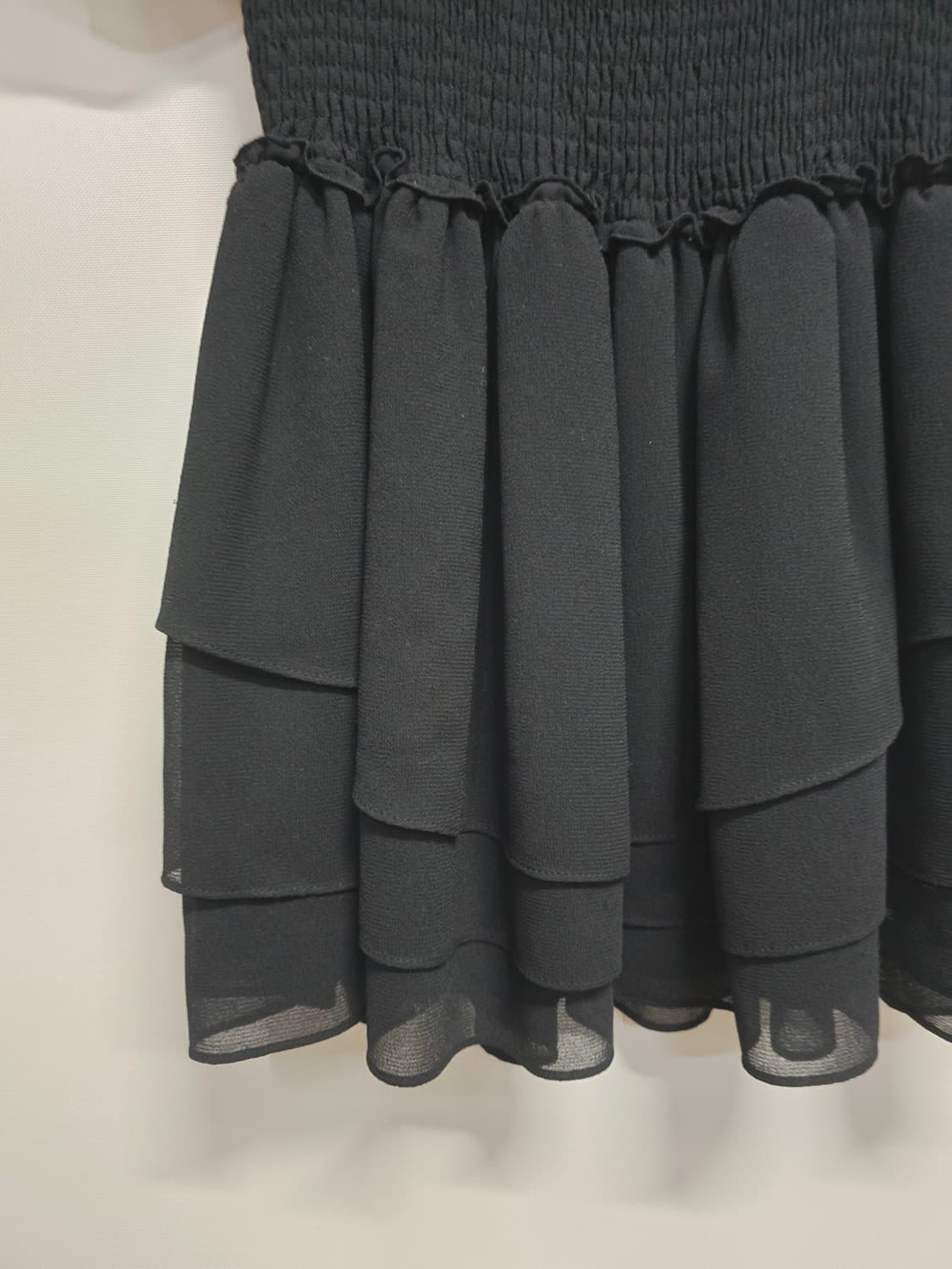 EGOIST 블랙 쉬폰 레이어드 미니 원피스 상품이미지4