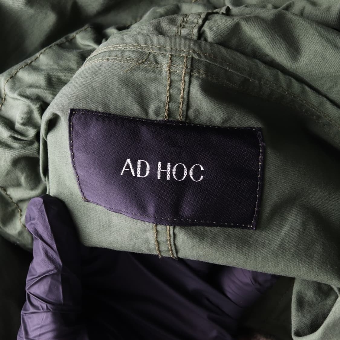 애드호크 코튼 후드 야상 점퍼 카키 L 상품이미지6