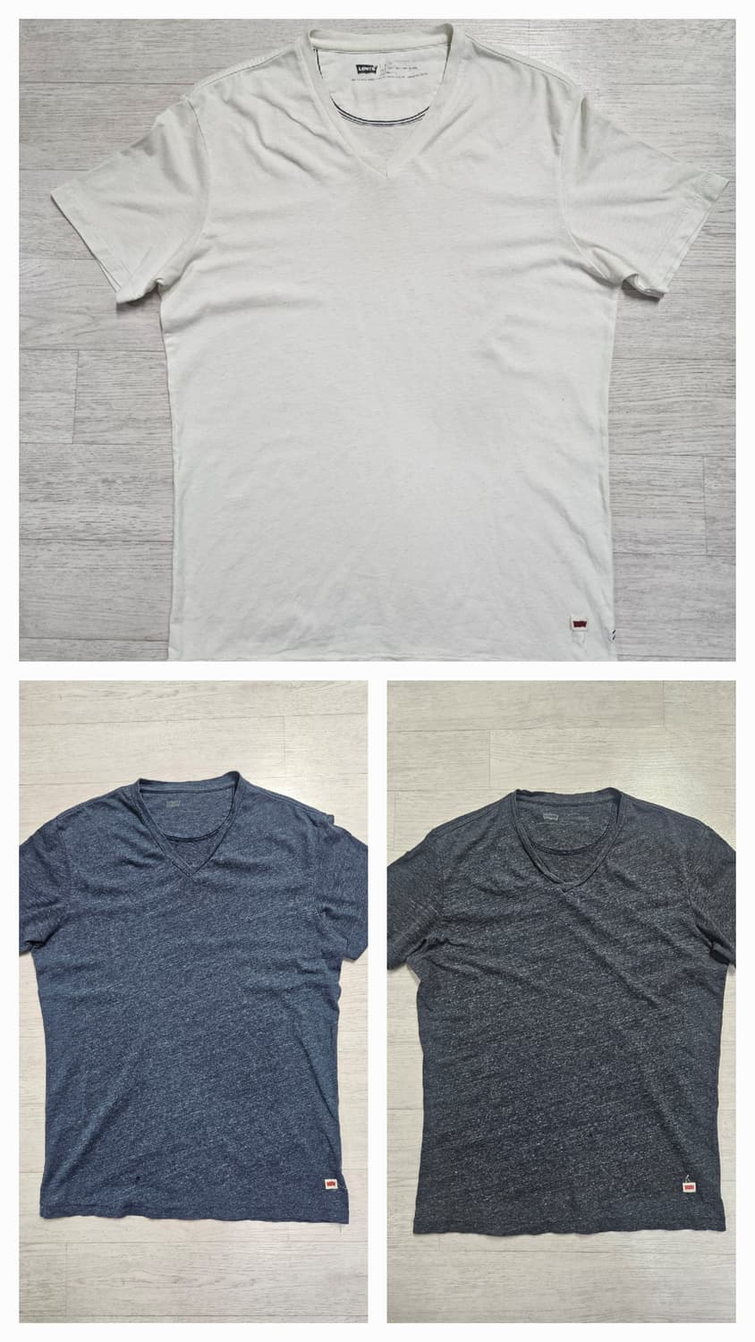 리바이스 브이넥 반팔티셔츠 3PCS 95 상품이미지2