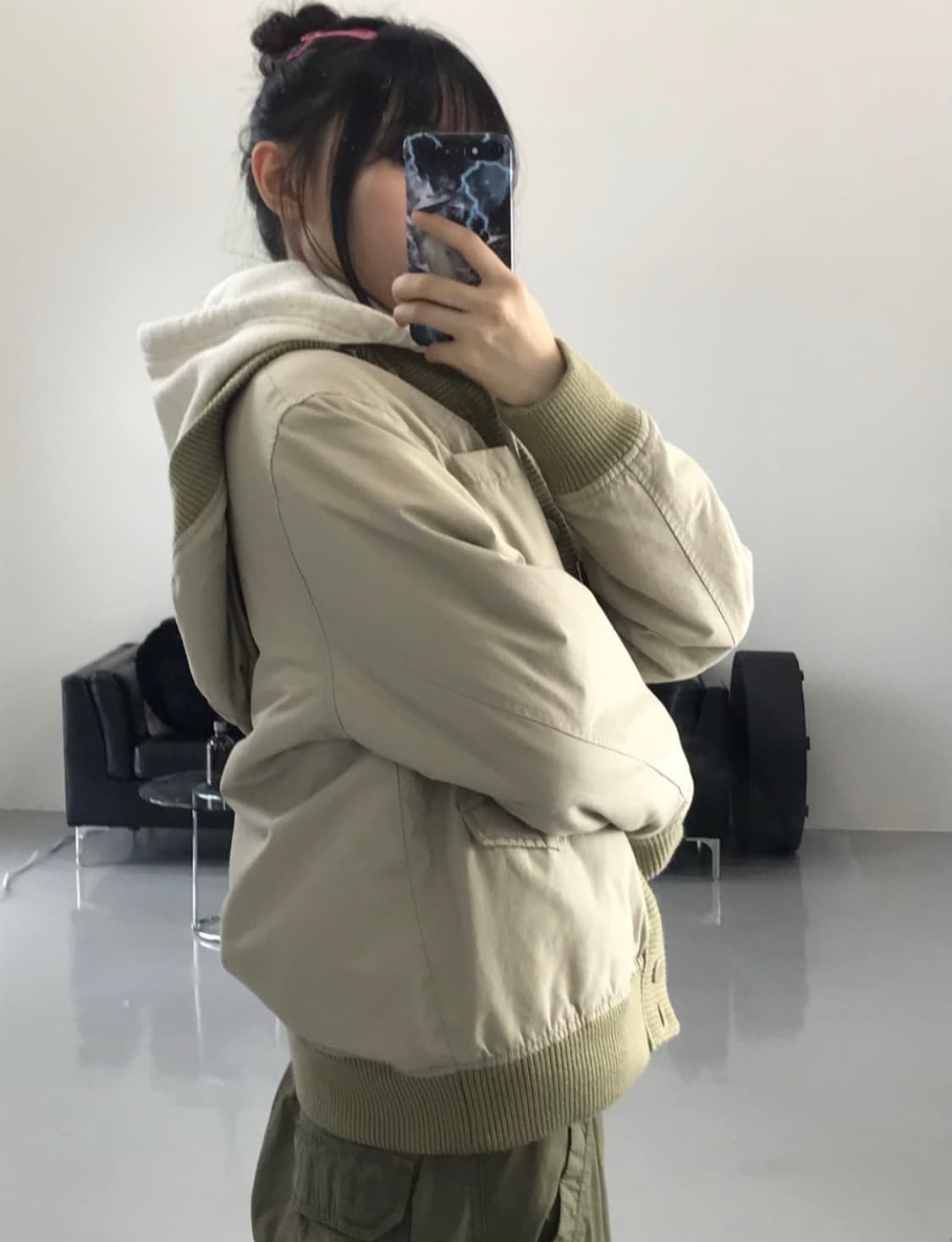 Jpn Beige Hoodie Jumper 상품이미지3