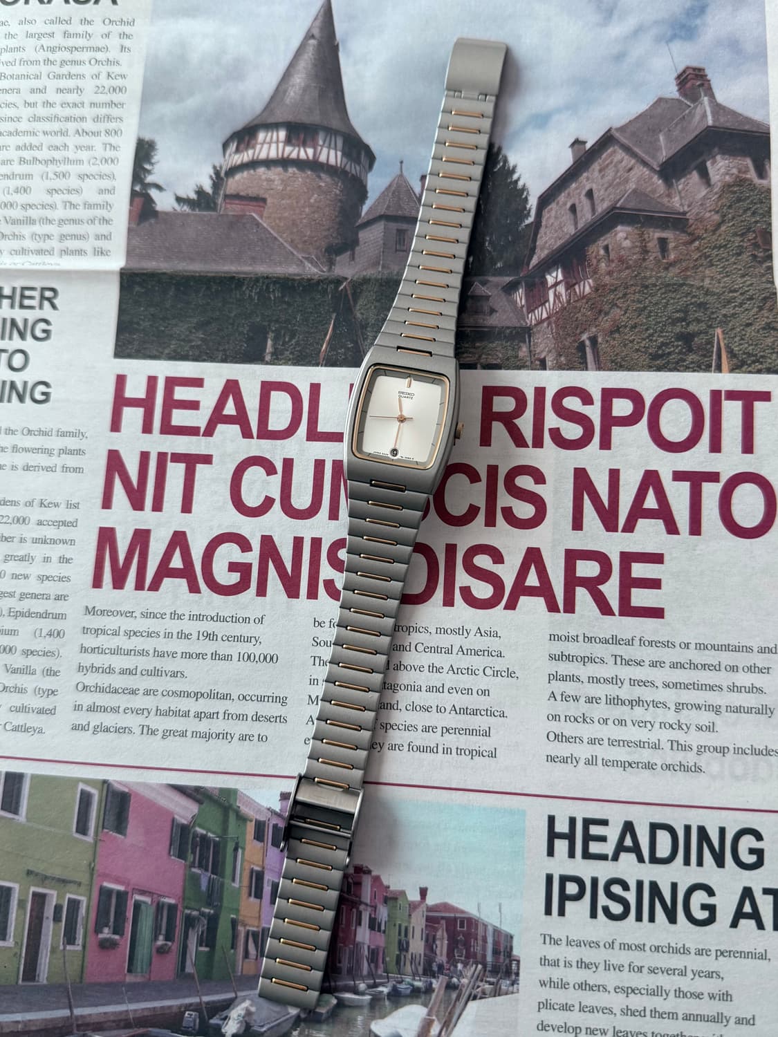 세이코 Seiko 쿼츠 스퀘어 콤비 데이트 상품이미지2