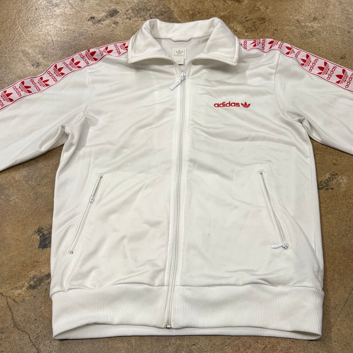 아디다스 흰빨 화이트 와글와글 트랙탑 져지 상품이미지3