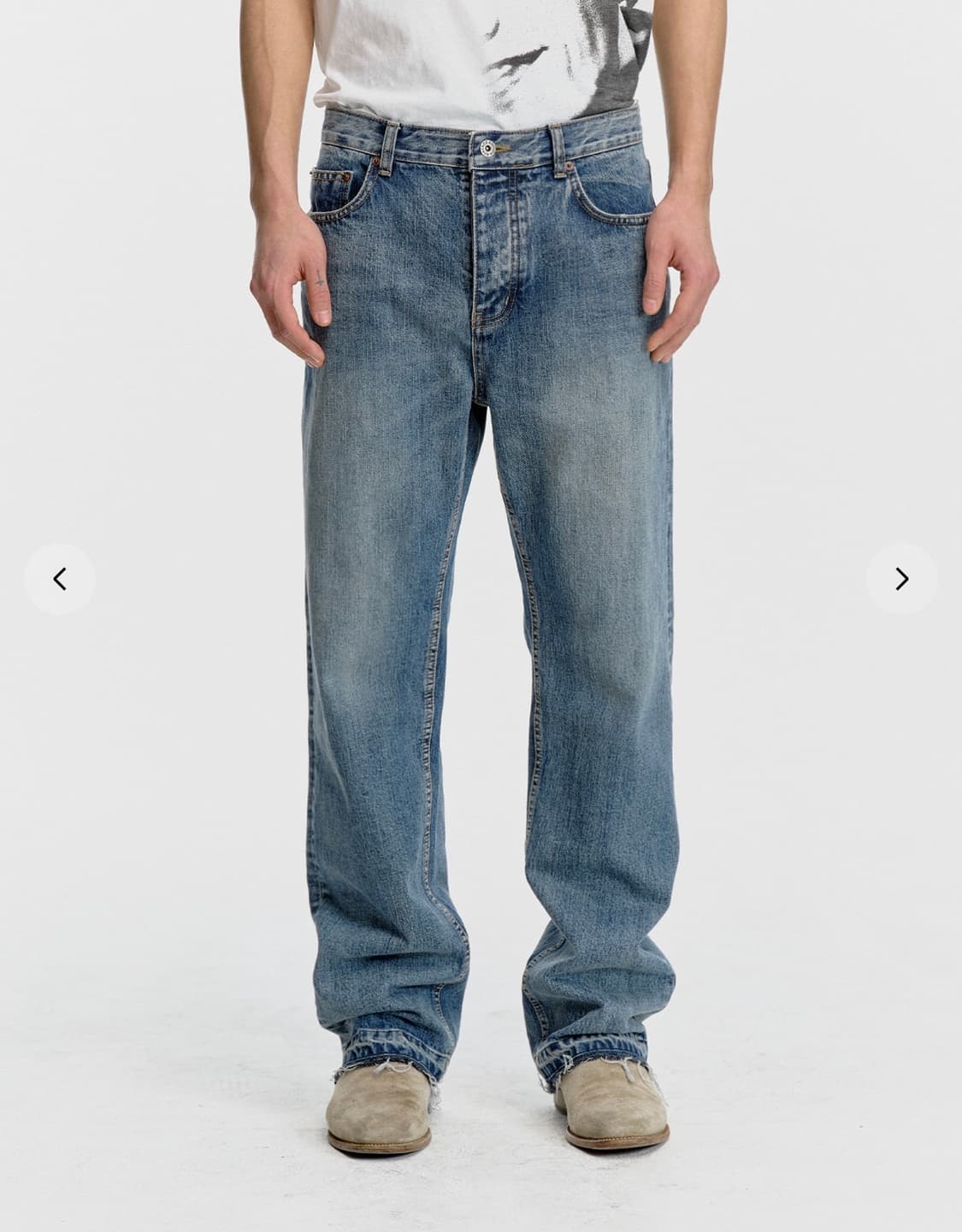 (서피스에디션)TORN STRAIGHT DENIM PANTS INDIGO 상품이미지1
