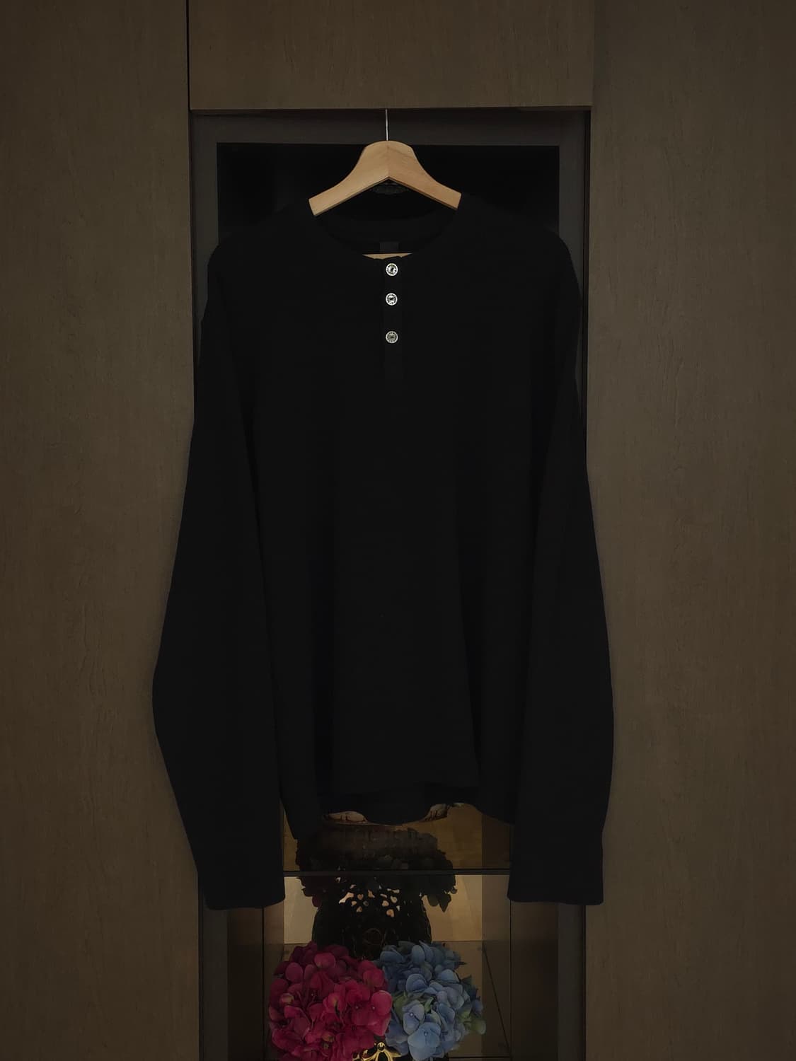 [XL] 크롬하츠 세메터리 헐리우드 헨리넥 와플 니트 블랙 상품이미지3