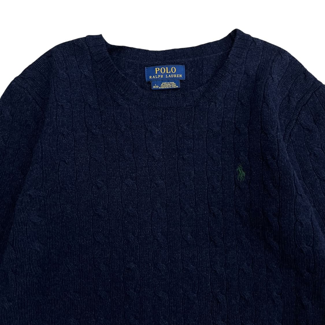 폴로 랄프로렌 딥그린포니 네이비 꽈배기 니트 L 상품이미지4