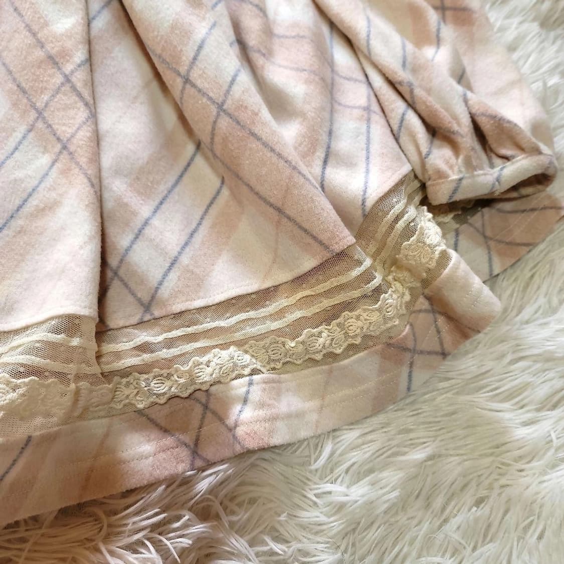 리즈리사 핑크 체크 세일러 원피스 히메갸루 라떼갸루 히메카지 상품이미지3