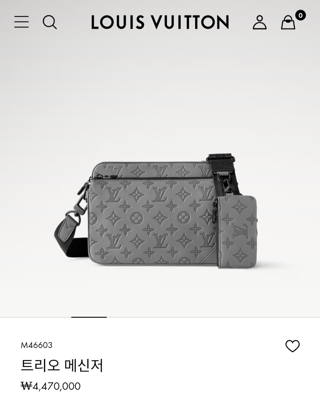 루이비통 올레더 트리오 메신저 크로스백 신형 그레이 25년8월 상품이미지2
