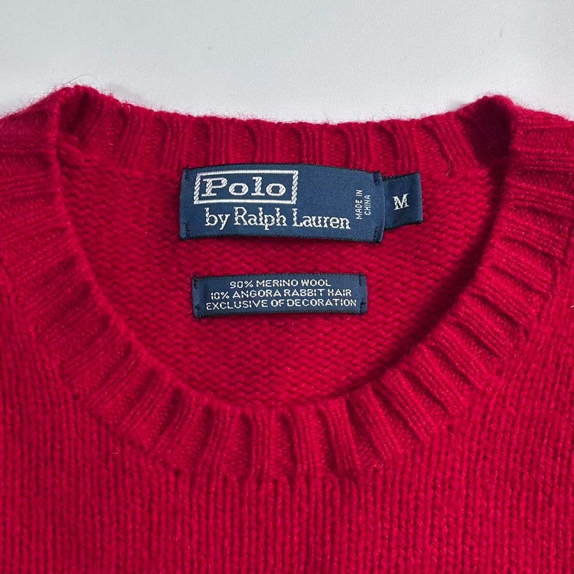 폴로 랄프로렌 레드 메리노 울 니트 상품이미지5