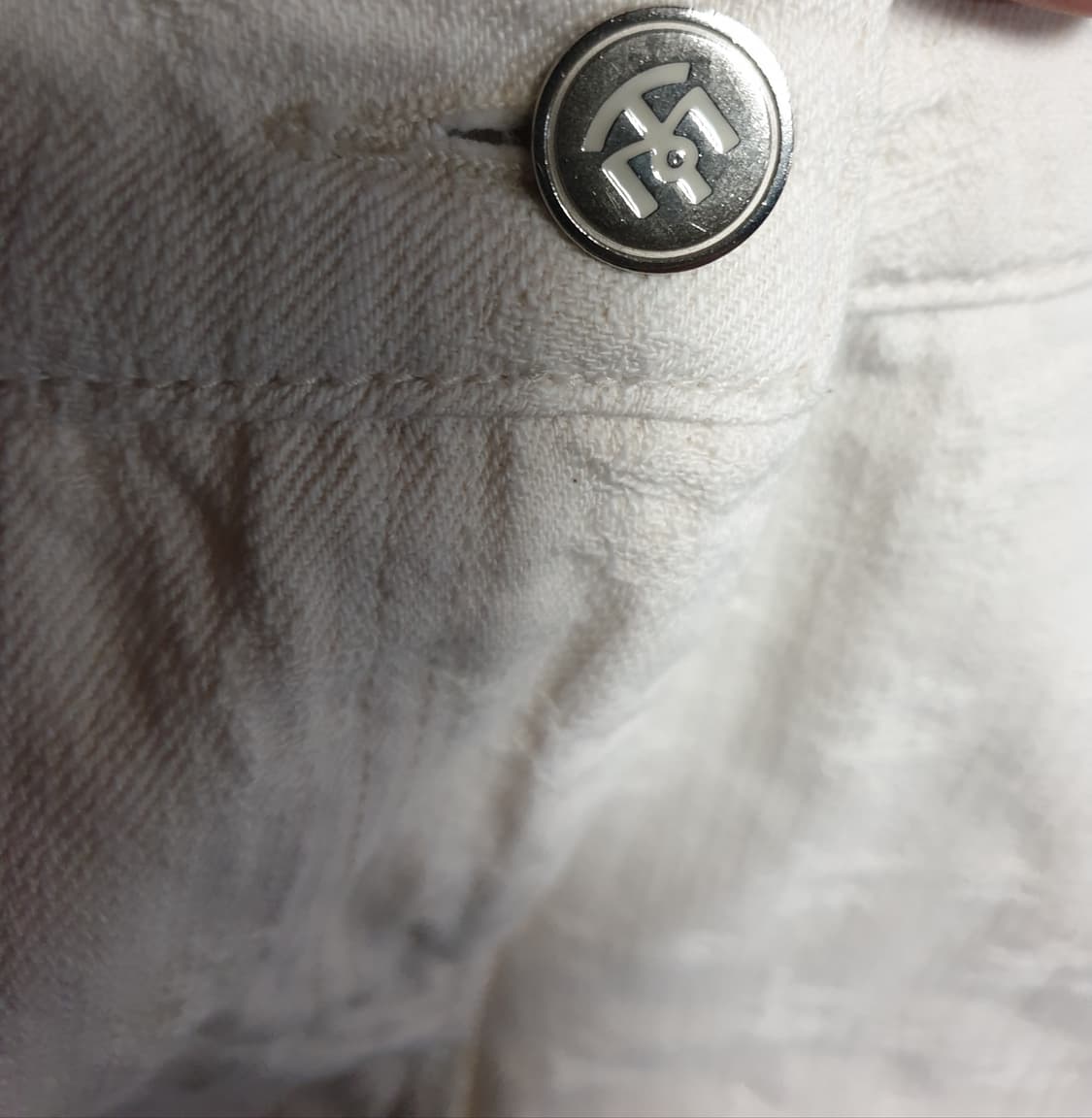 (이태리) 타임 FAISA원사 백로고 레터링 와이드 데미지 데님진(29) 상품이미지3