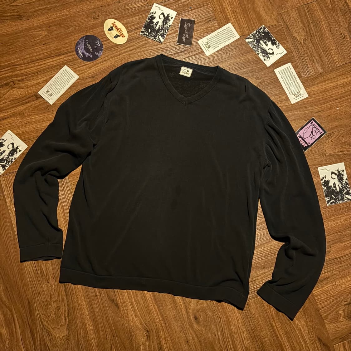CP COMPANY COTTON V-NECK LONG SLEEVE 상품이미지1