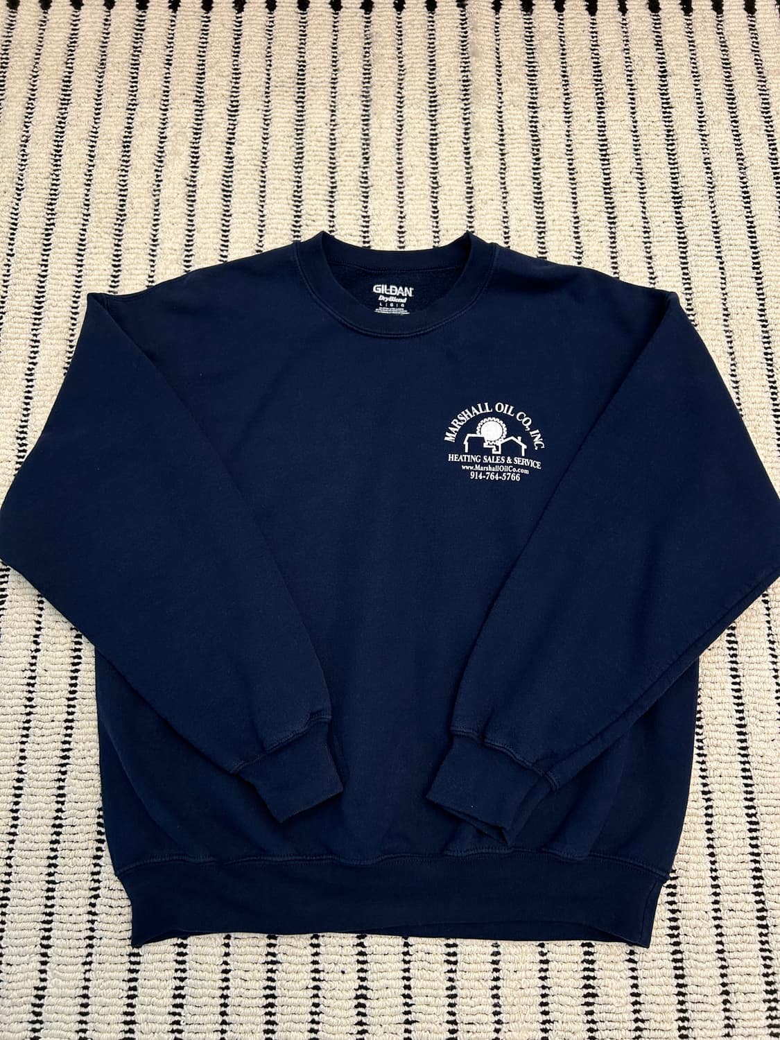 길단 네이비 프린팅 맨투맨 상품이미지4