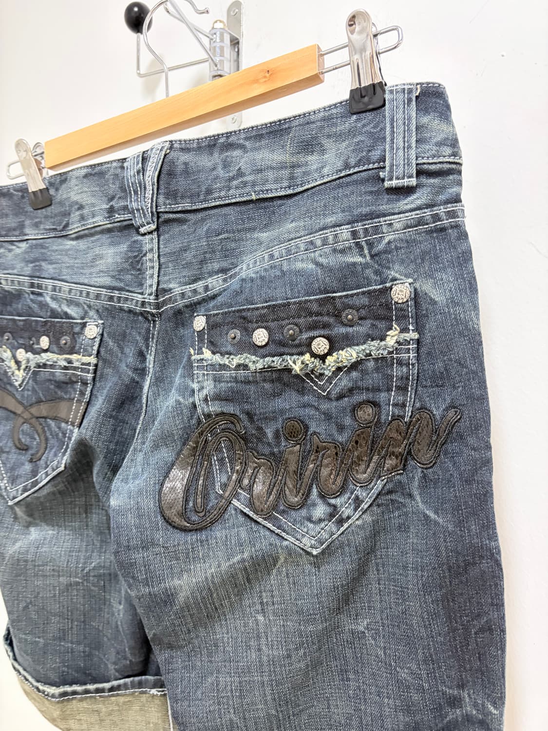  Oririn Jeans 펑크 y2k 데님 팬츠 반바지 상품이미지8