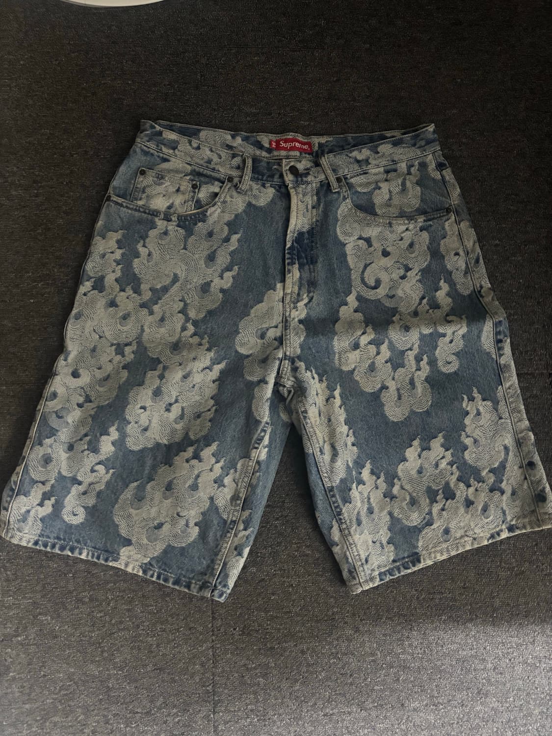 슈프림 플레임 자카드 베기 데님 34 상품이미지3