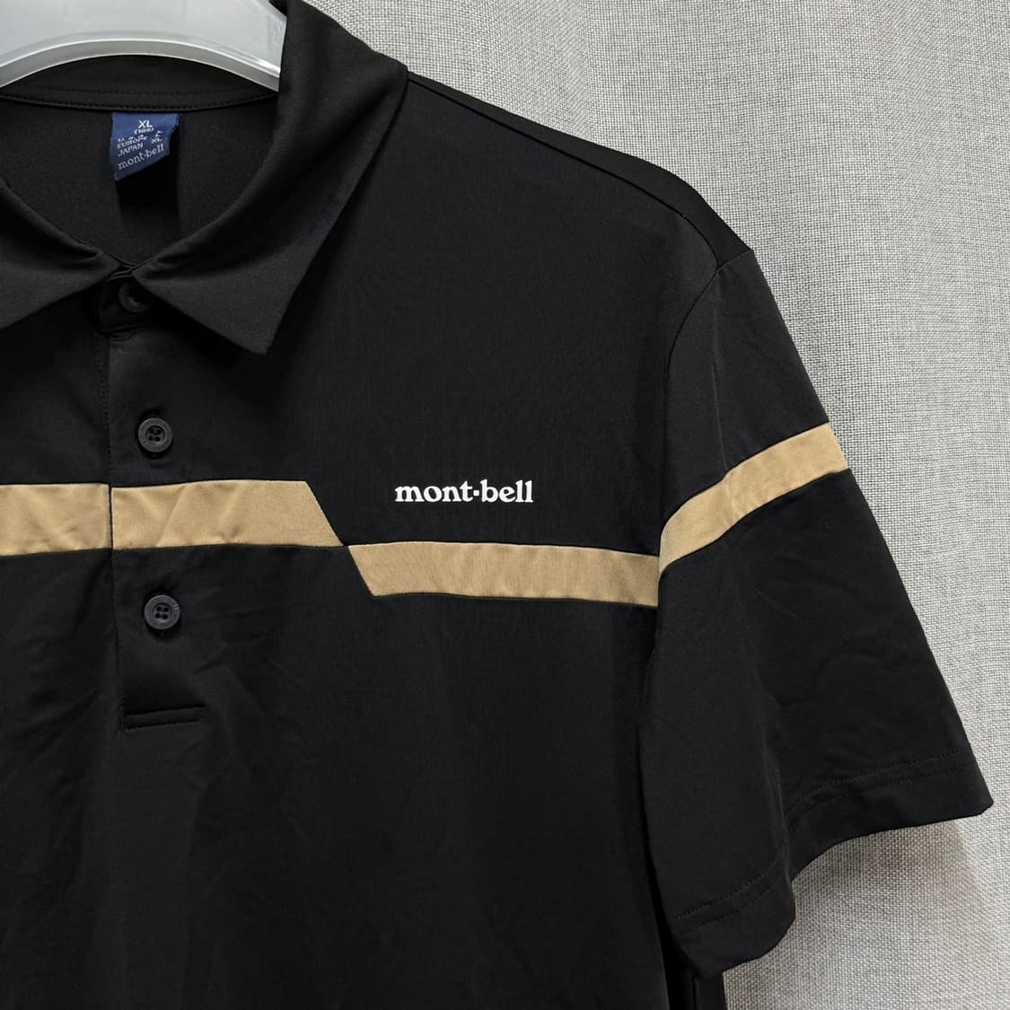 [XL] 몽벨 기능성 블랙 반팔 폴로 카라 반팔티 상품이미지4