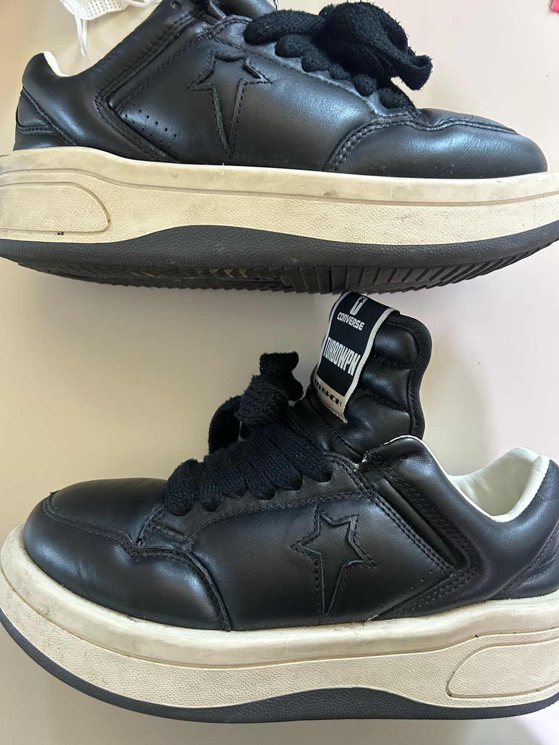 컨버스x릭오웬스 다크쉐도우 터보웨폰 로우 블랙 상품이미지1