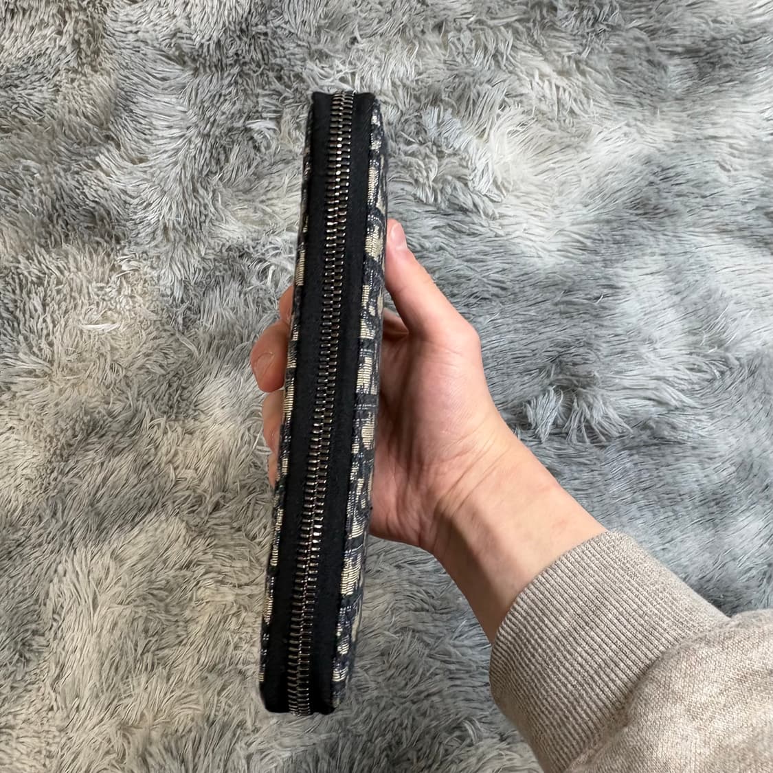 디올 오블리크 지퍼돌이 장지갑 베이지 상품이미지4