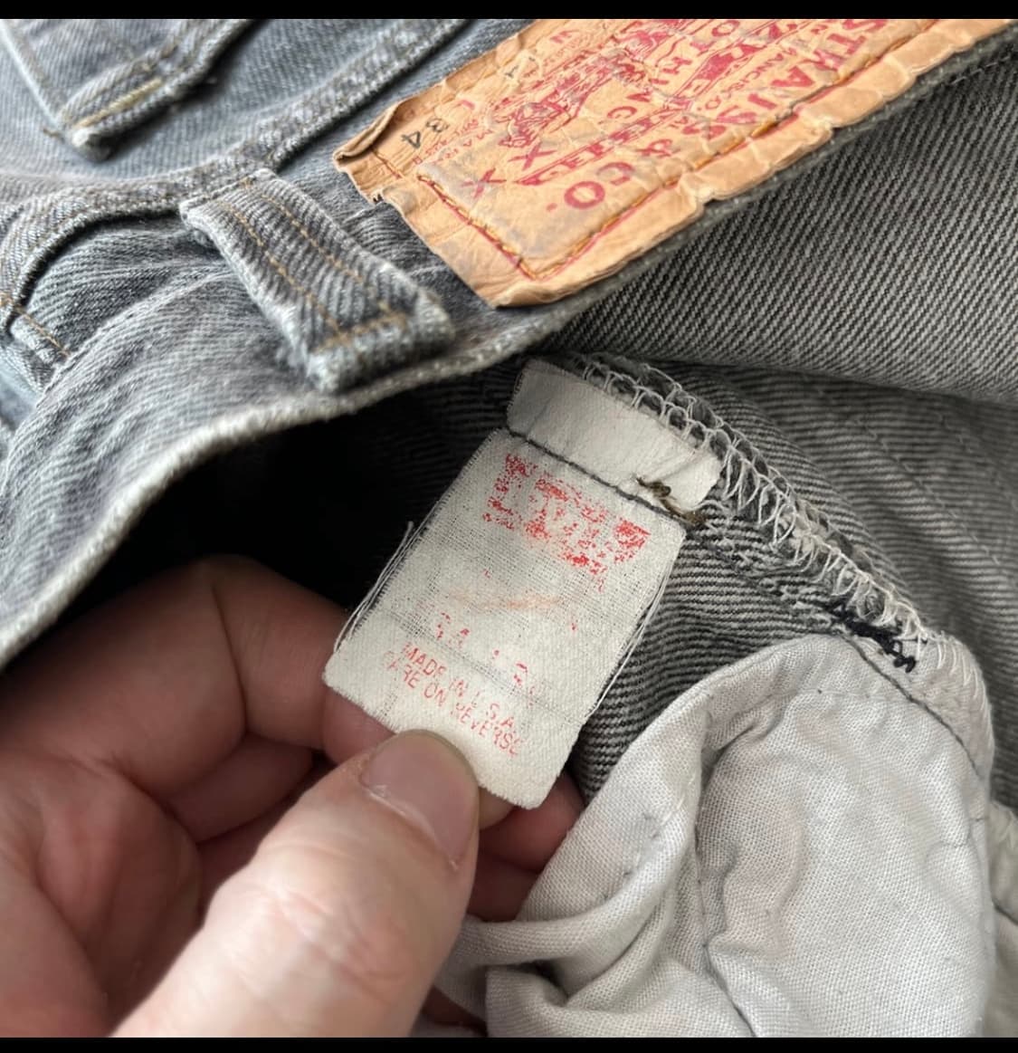 90s USA 리바이스 501 원블랙 흑청 상품이미지6