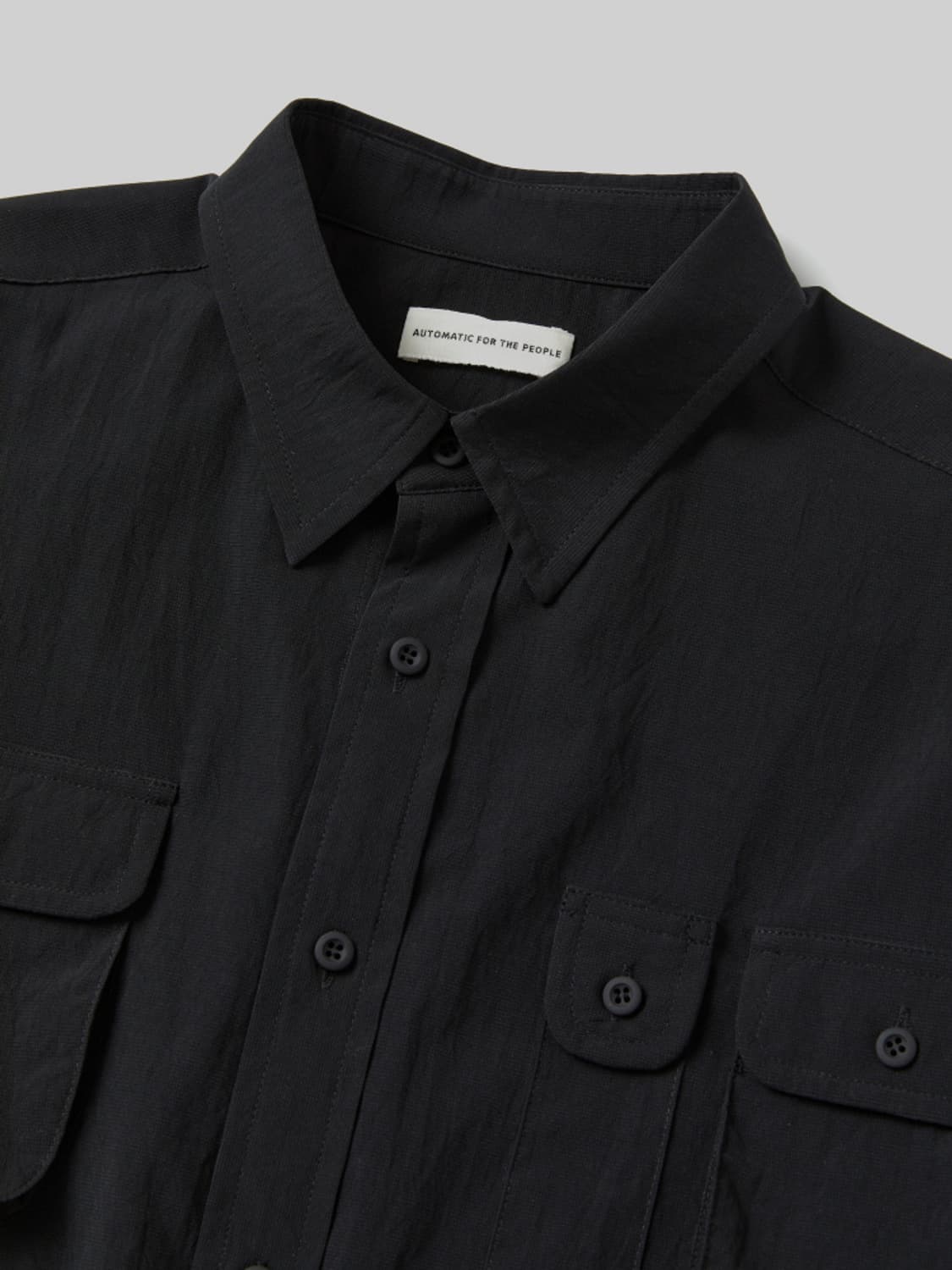 [2] 오토매틱포더피플 엔지니어 3포켓 셔츠 블랙 상품이미지4