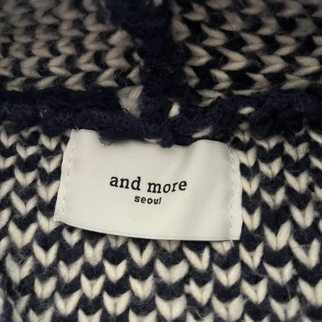 빈티지 사슴 노르딕 후드 니트집업 상품이미지3