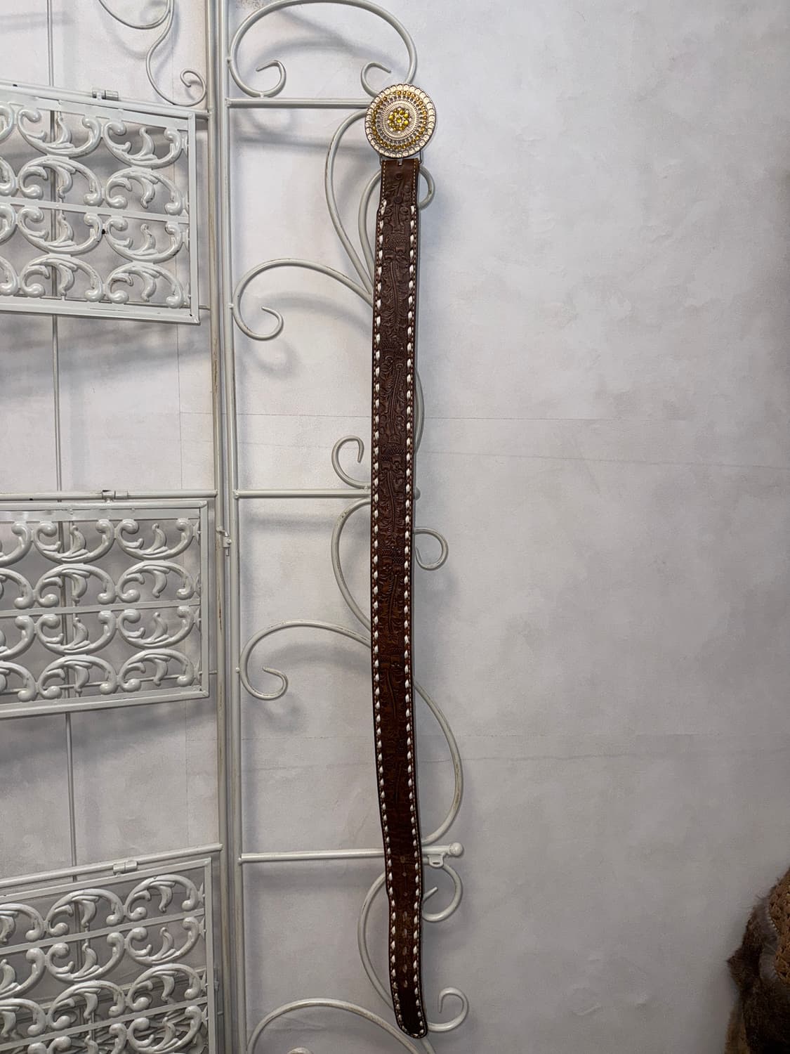 Yellow brown oriental bold buckle belt 상품이미지3